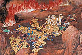 Detail from a mural painting with a 'Ramakien' motif - Thai version of the Indian Ramayana - from the temple complex of the Emerald Buddha, Bangkok (late 18th century) 